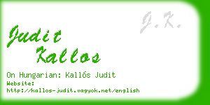 judit kallos business card