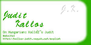 judit kallos business card